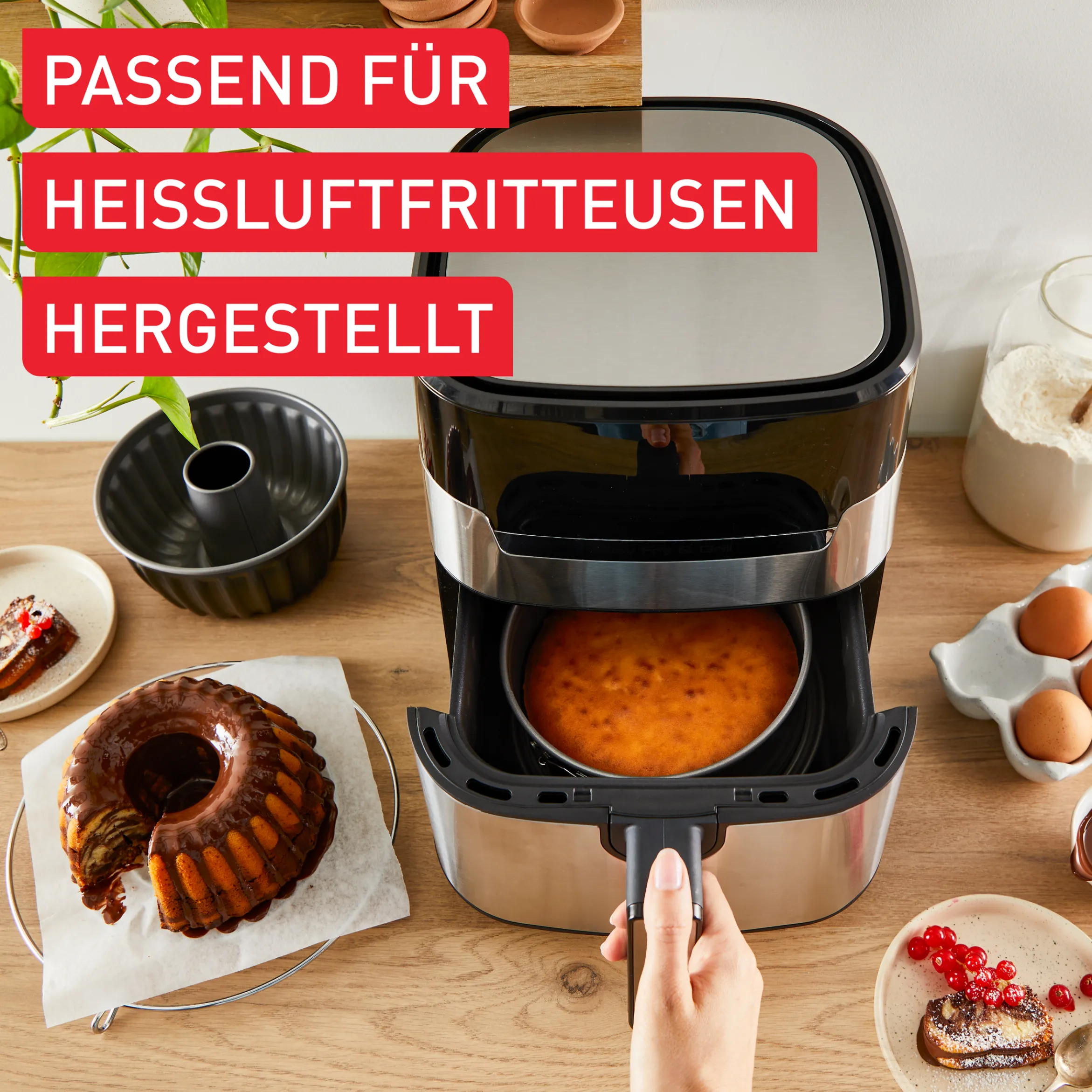 Backformen-Set 2 tlg. für die Heißluftfritteuse J176S204