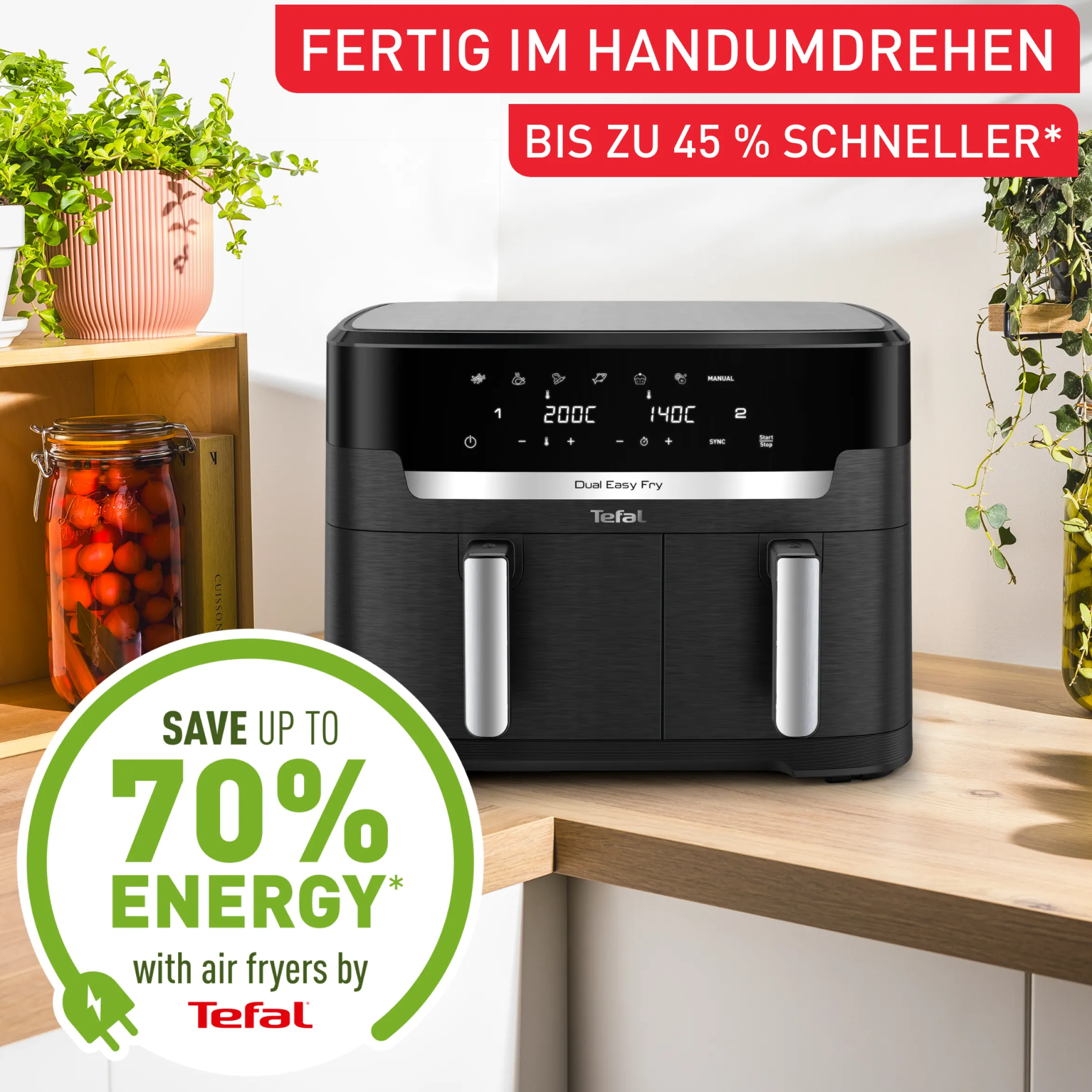 Dual Easy Fry XXL 11L Heißluftfritteuse EY9428