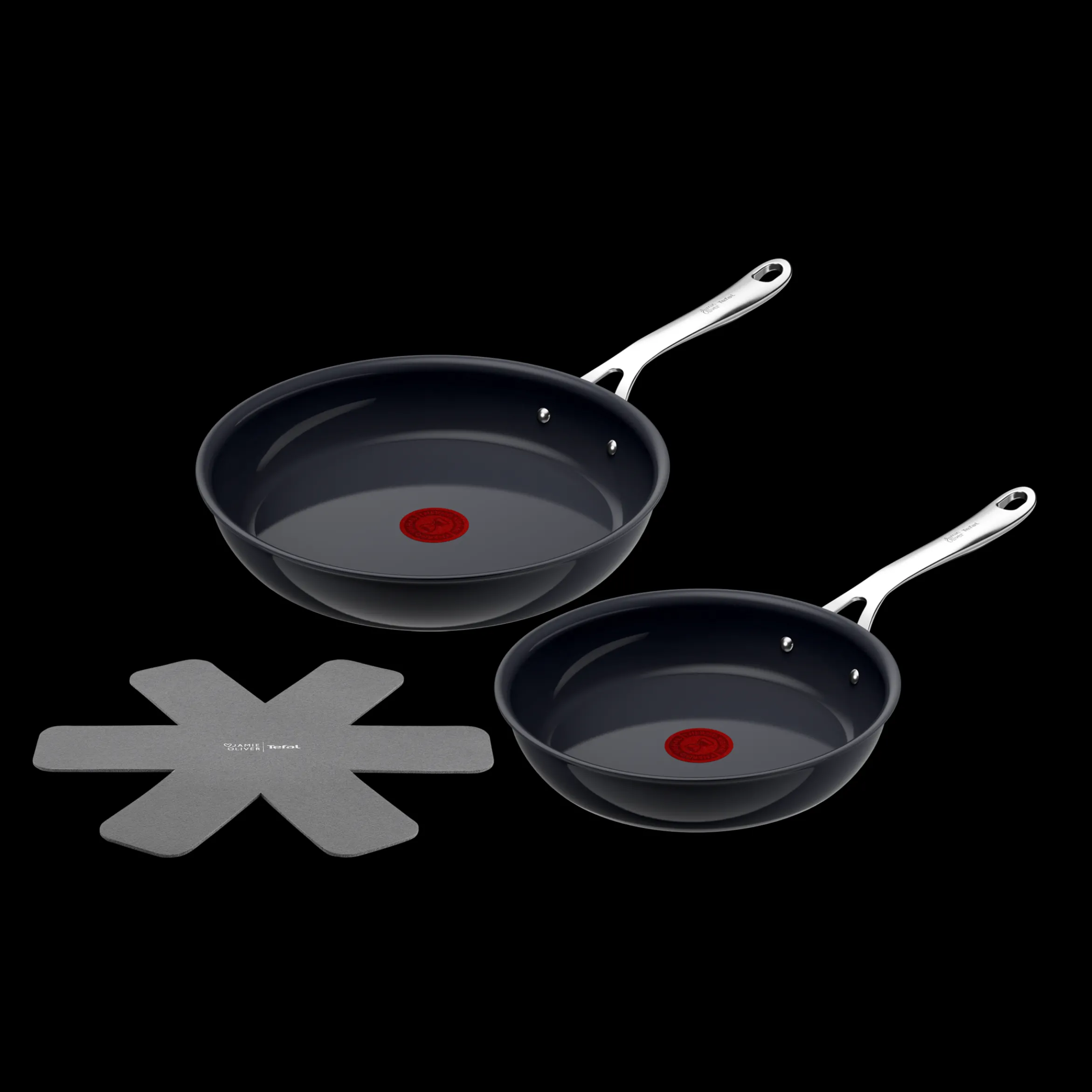 Jamie Oliver by Tefal Enjoy 2-teiliges Keramikpfannen-Set 24/28cm C471S2