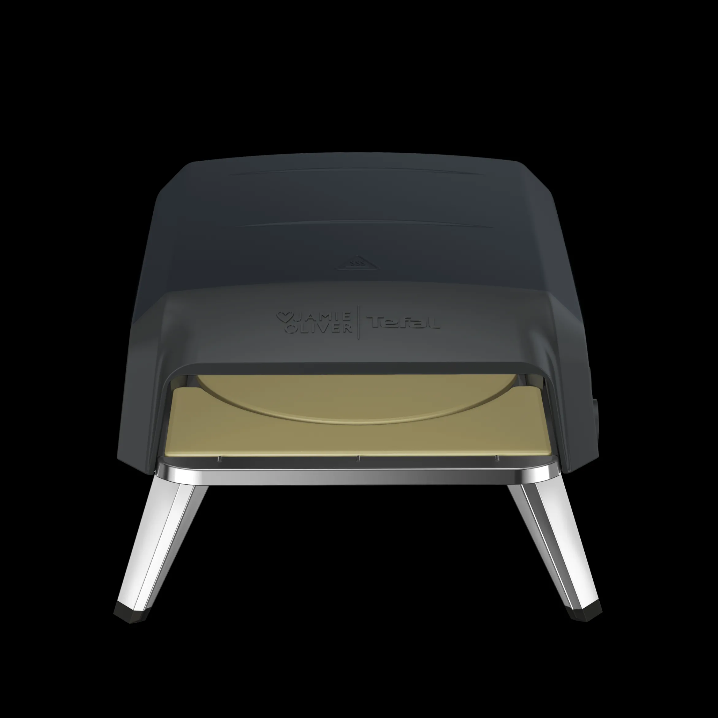 Jamie Oliver by Tefal Pizzaofen für Zuhause, Gas-Pizzaofen, 360° drehbarer Pizzastein