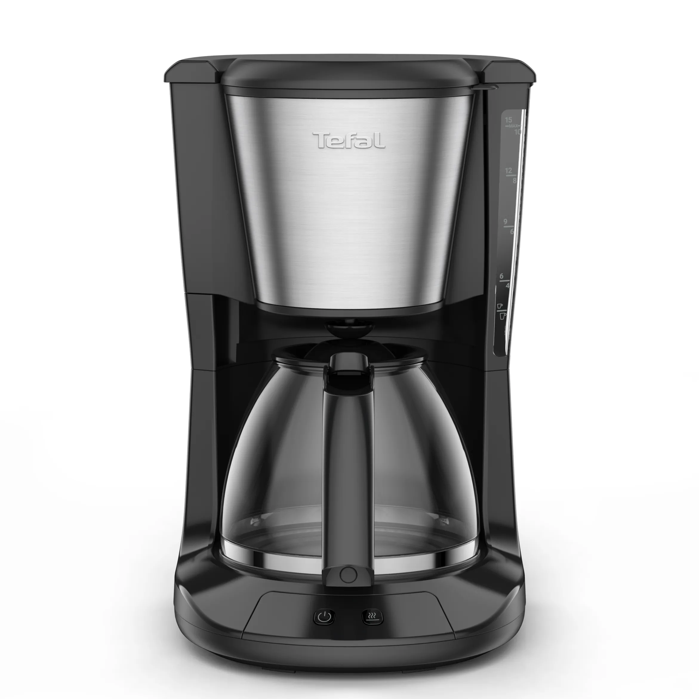 Subito, Filterkaffeemaschine, Optionale Warmhaltefunktion, Permanenter Filter, Schwarz und Edelstahl