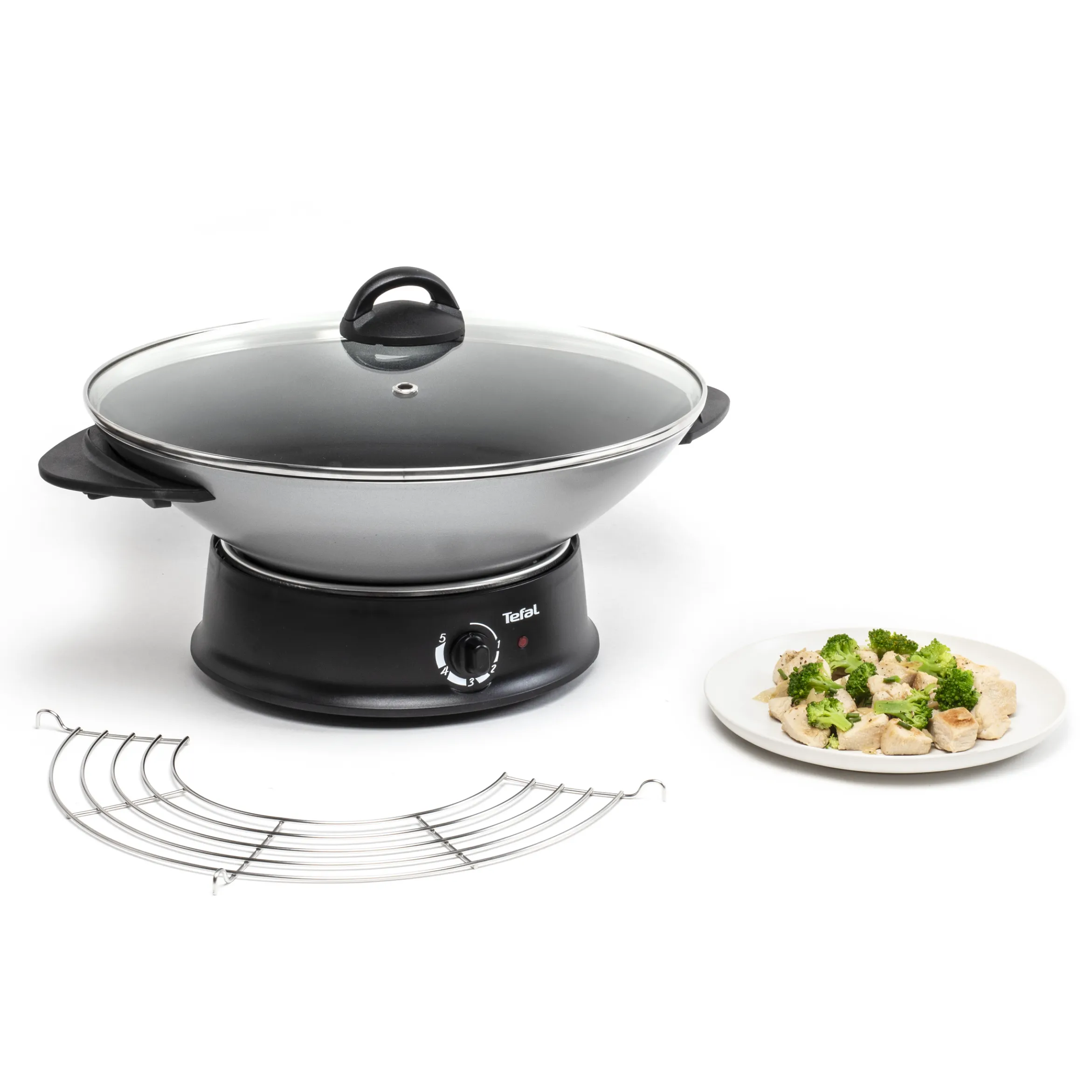 Wok mit Glasdeckel WO3000